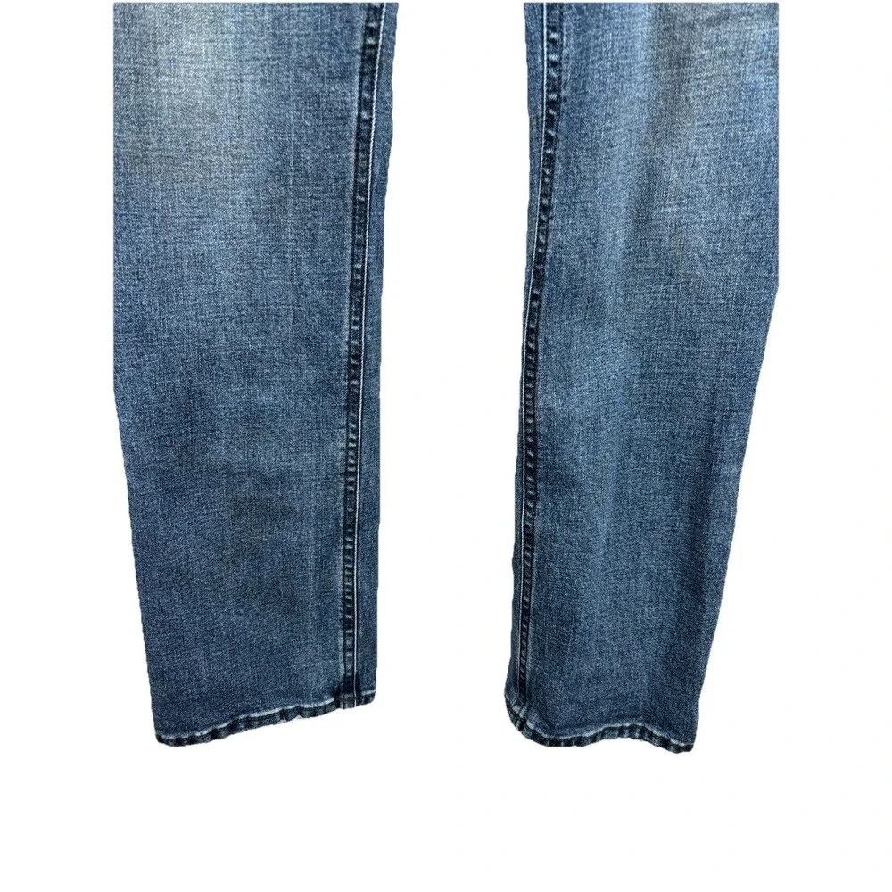TK Axel Jeans Mens 32x32 Blue Slim Boot Cut Distressed Faded Denim Workwear Pant